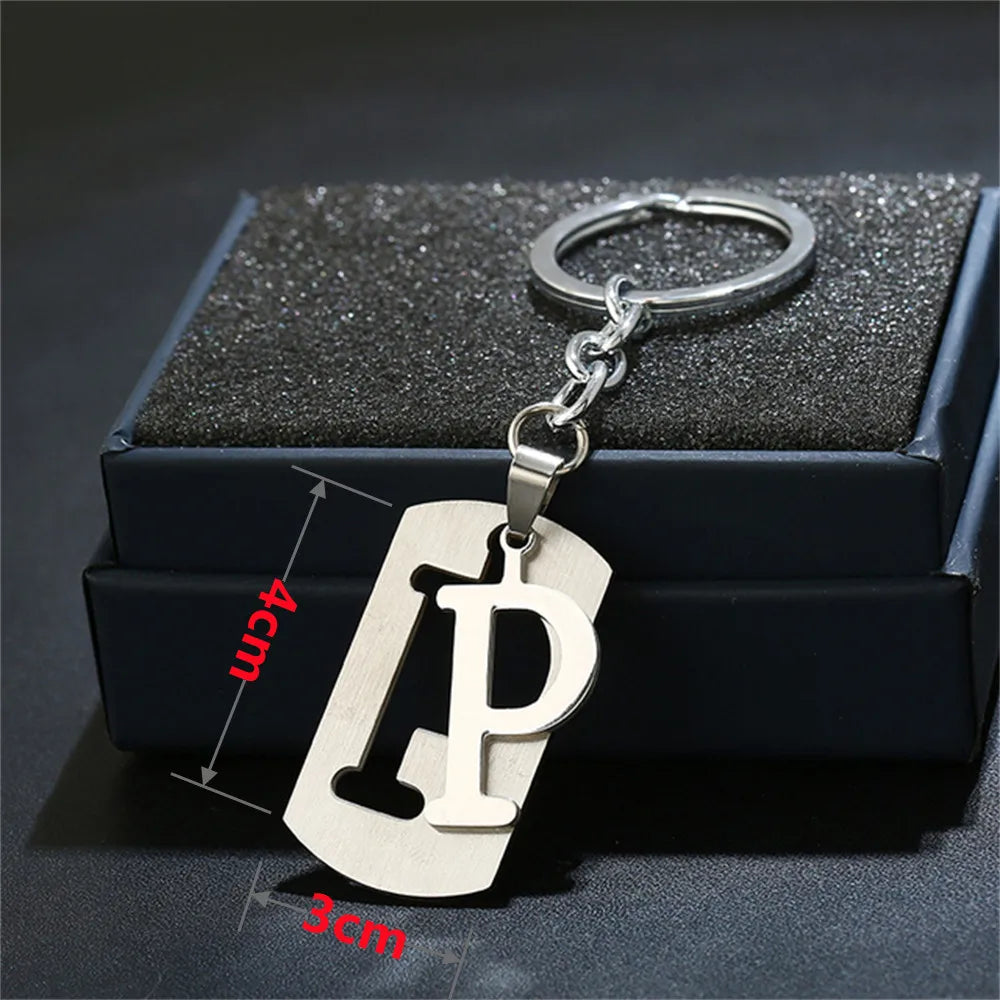 English Alphabet letter keychain