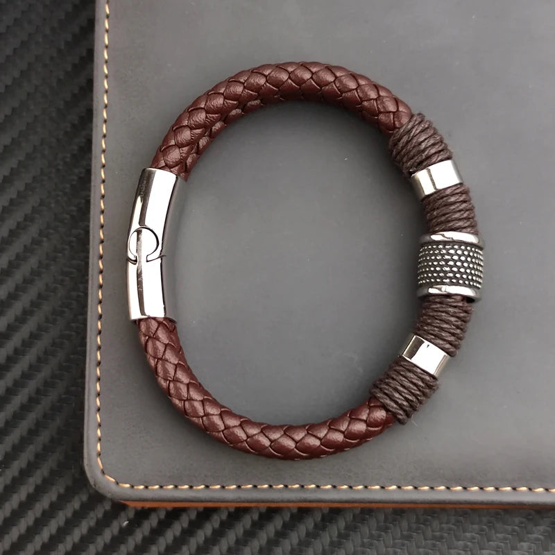 1818 Vintage Multilayer Brown Genuine Leather Men