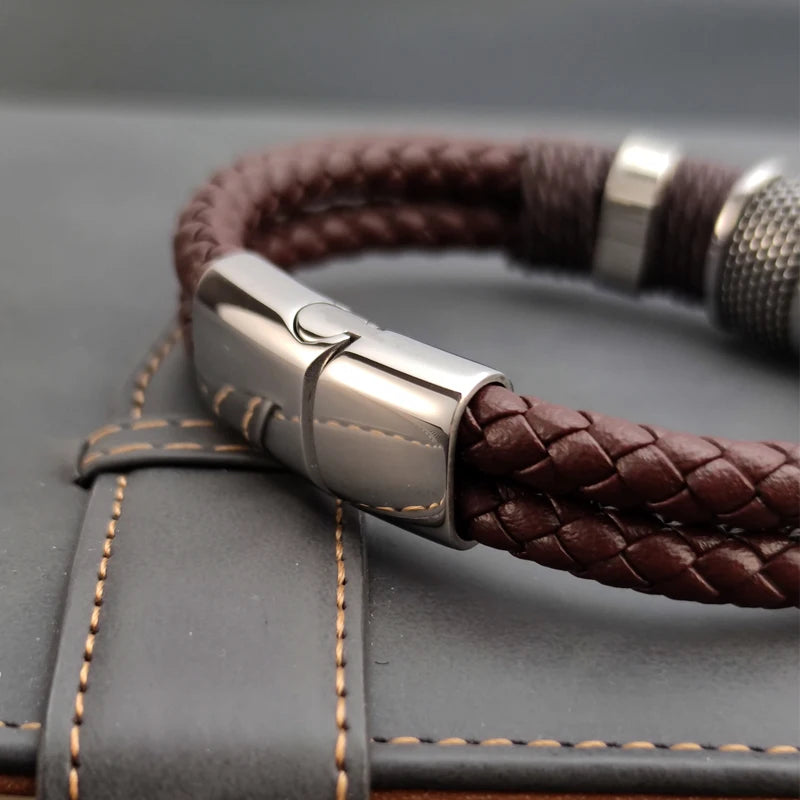 1818 Vintage Multilayer Brown Genuine Leather Men