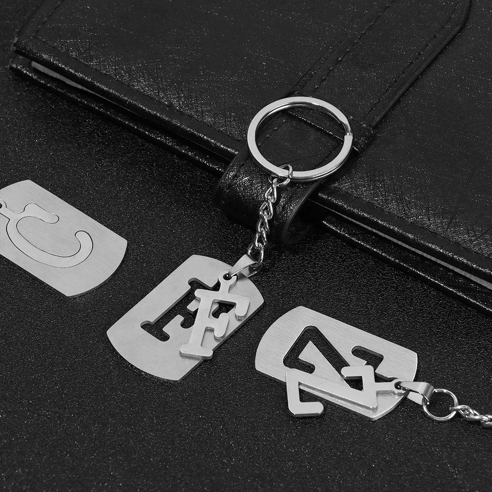 English Alphabet letter keychain