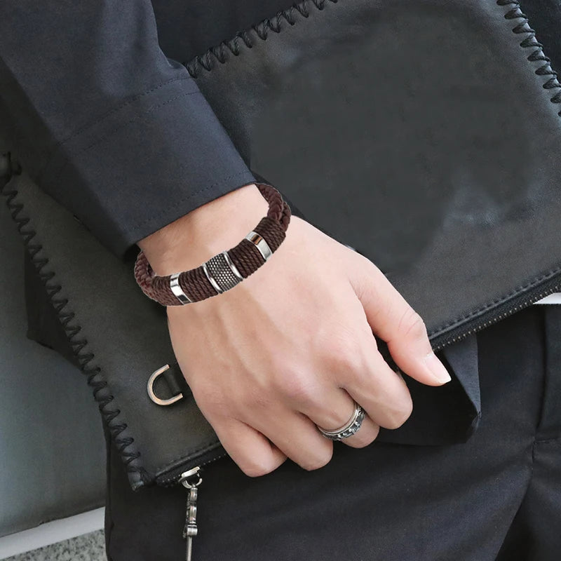 1818 Vintage Multilayer Brown Genuine Leather Men