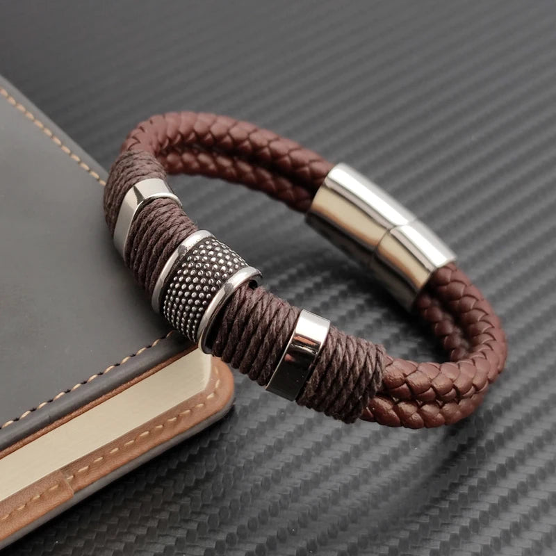 1818 Vintage Multilayer Brown Genuine Leather Men