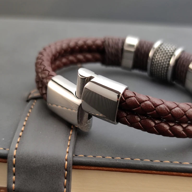 1818 Vintage Multilayer Brown Genuine Leather Men